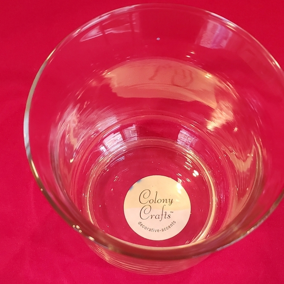 COLONY CRAFTS Glass Hurricane + White Candle - Picture 2 of 7